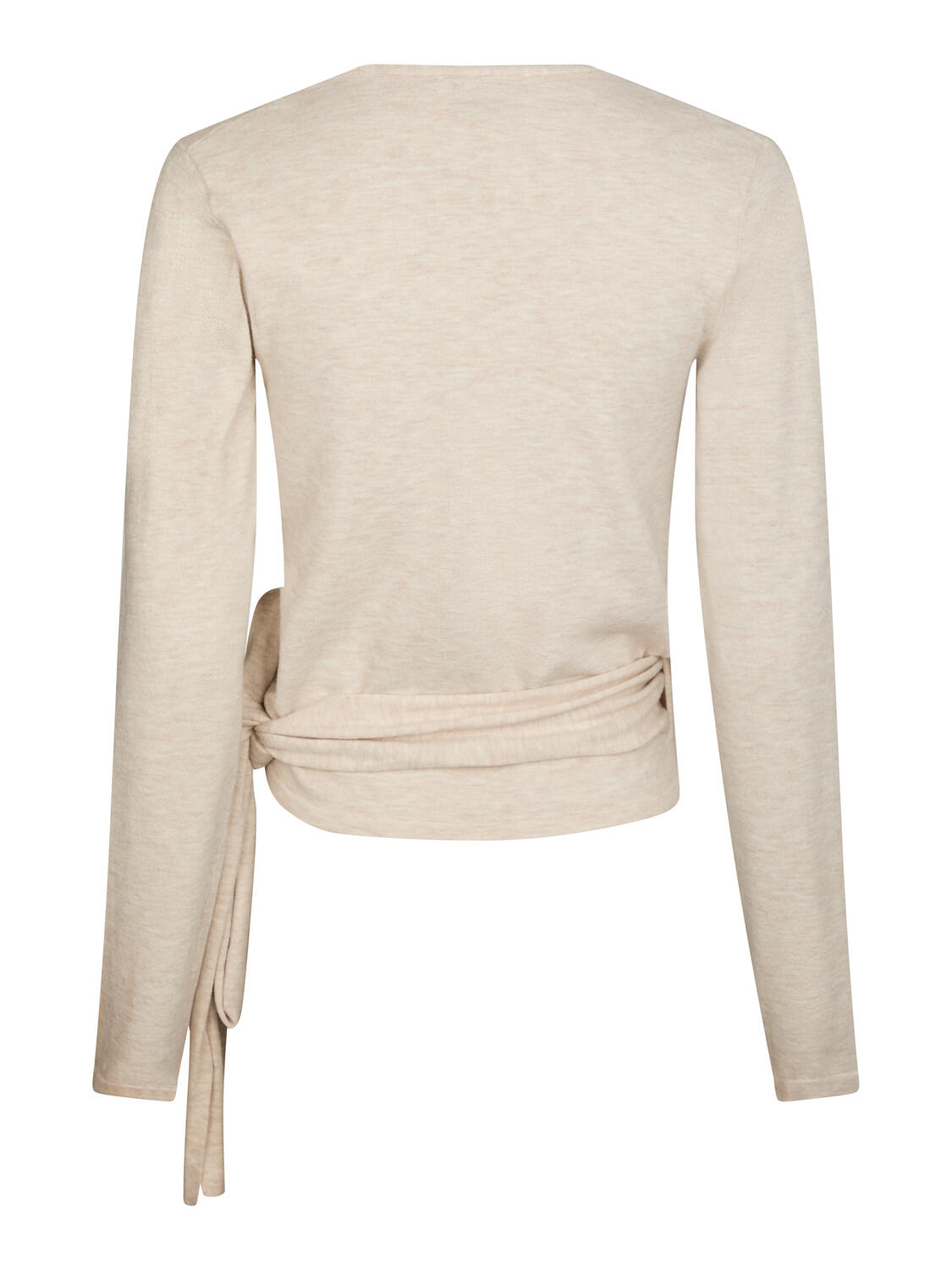 Tilfa Knit Wrap bluse - Sand